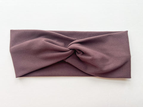 Knotted Headband- Plum