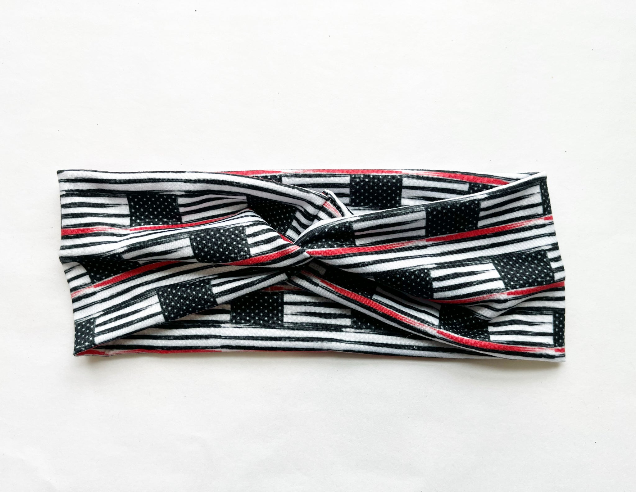 Knotted Headband- RED LINE