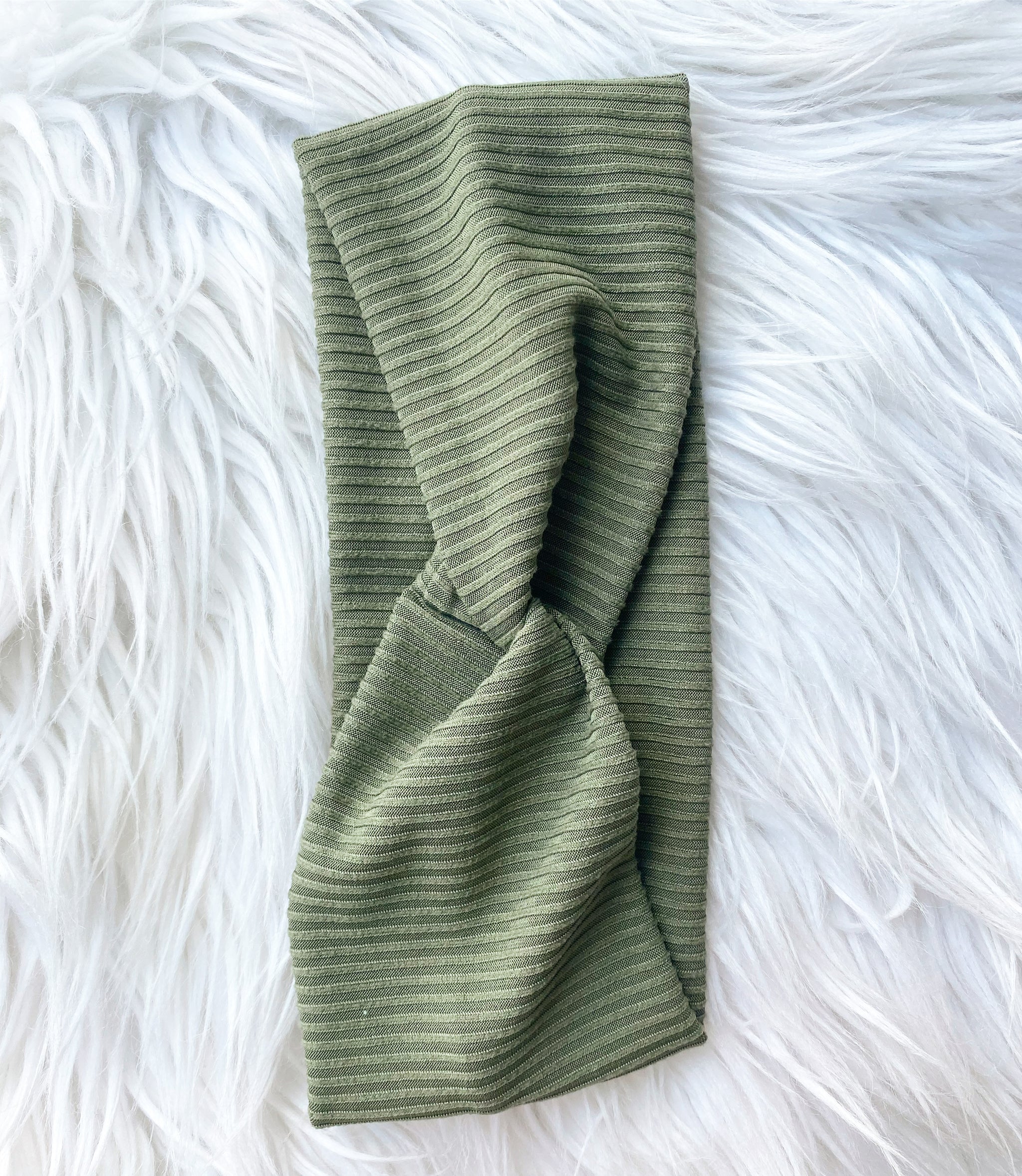 Knotted Ribbed Headband-Olive – Ry-bandz