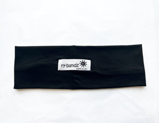 Wide Headband- Solid black!