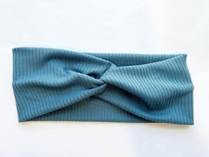 Knotted Ribbed Headband- Fall Blue, one of my favorites!