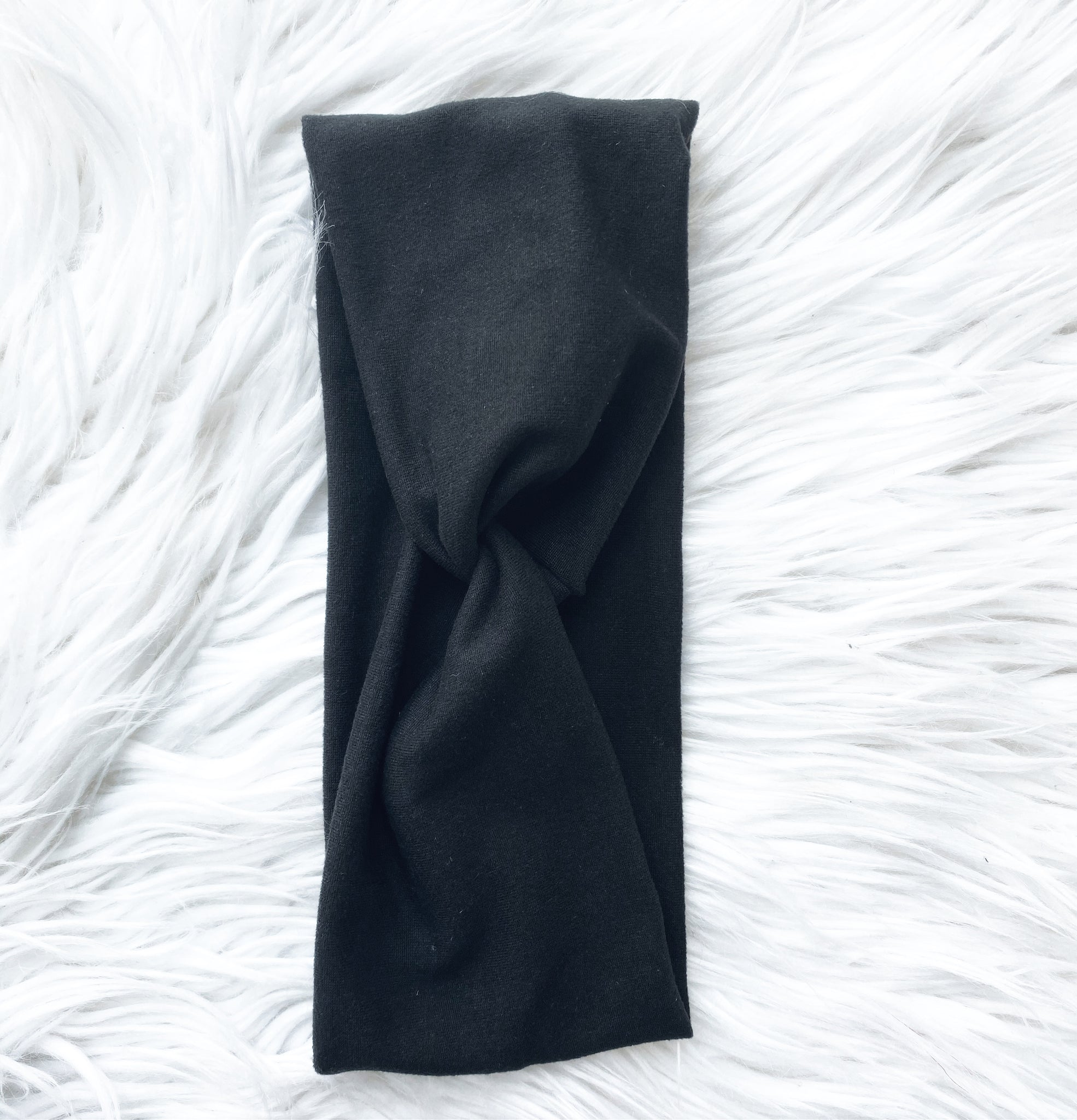 Knotted Headband-Solid Black